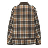 OUDE WAAG 25 Early Autumn Oversized Plaid Motorcycle Jacket Short Coat OW-OW-25PF-JK03W1BR045-ZLGW Brown Green Plaid